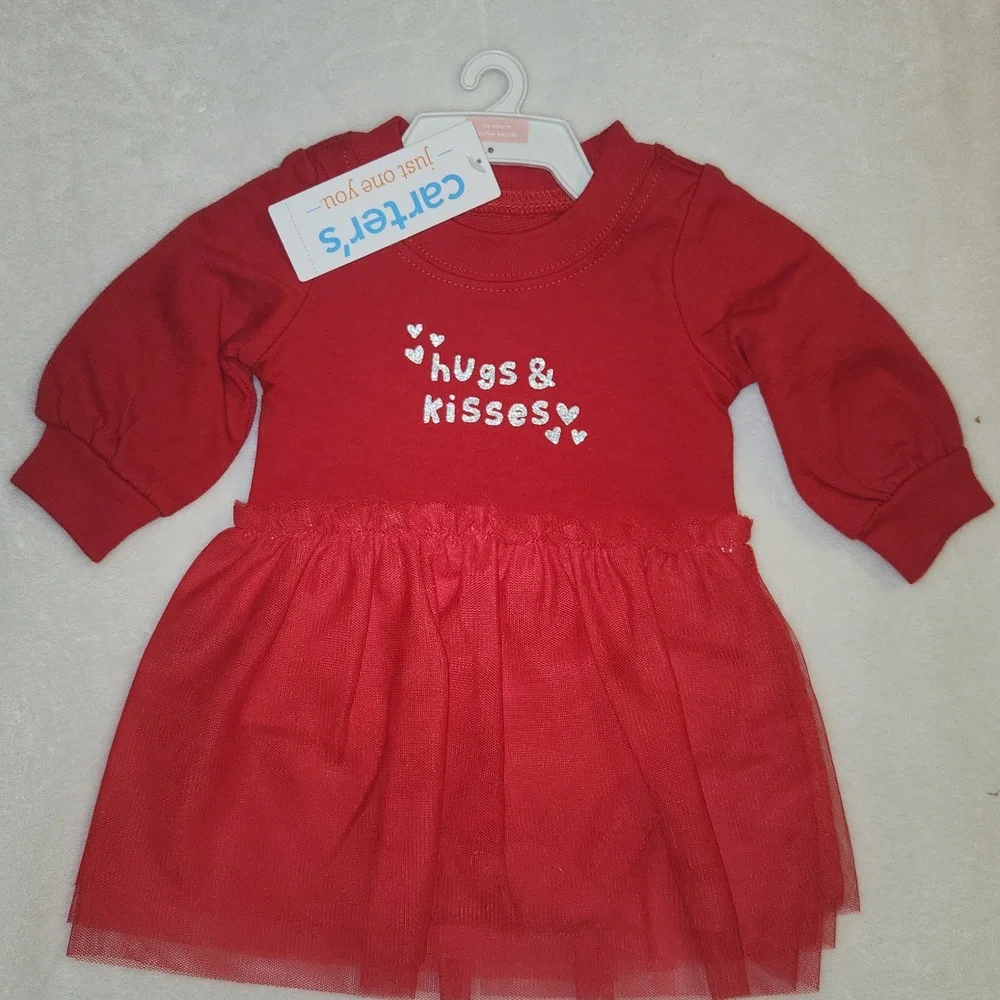 Cat & Jack, Carter's, New Born / 0-3, Baby Girl, Heart Valentine's Outfit Set